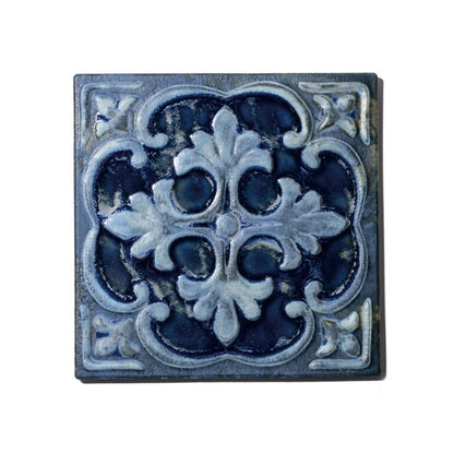 TILE POT STAND / BLUE