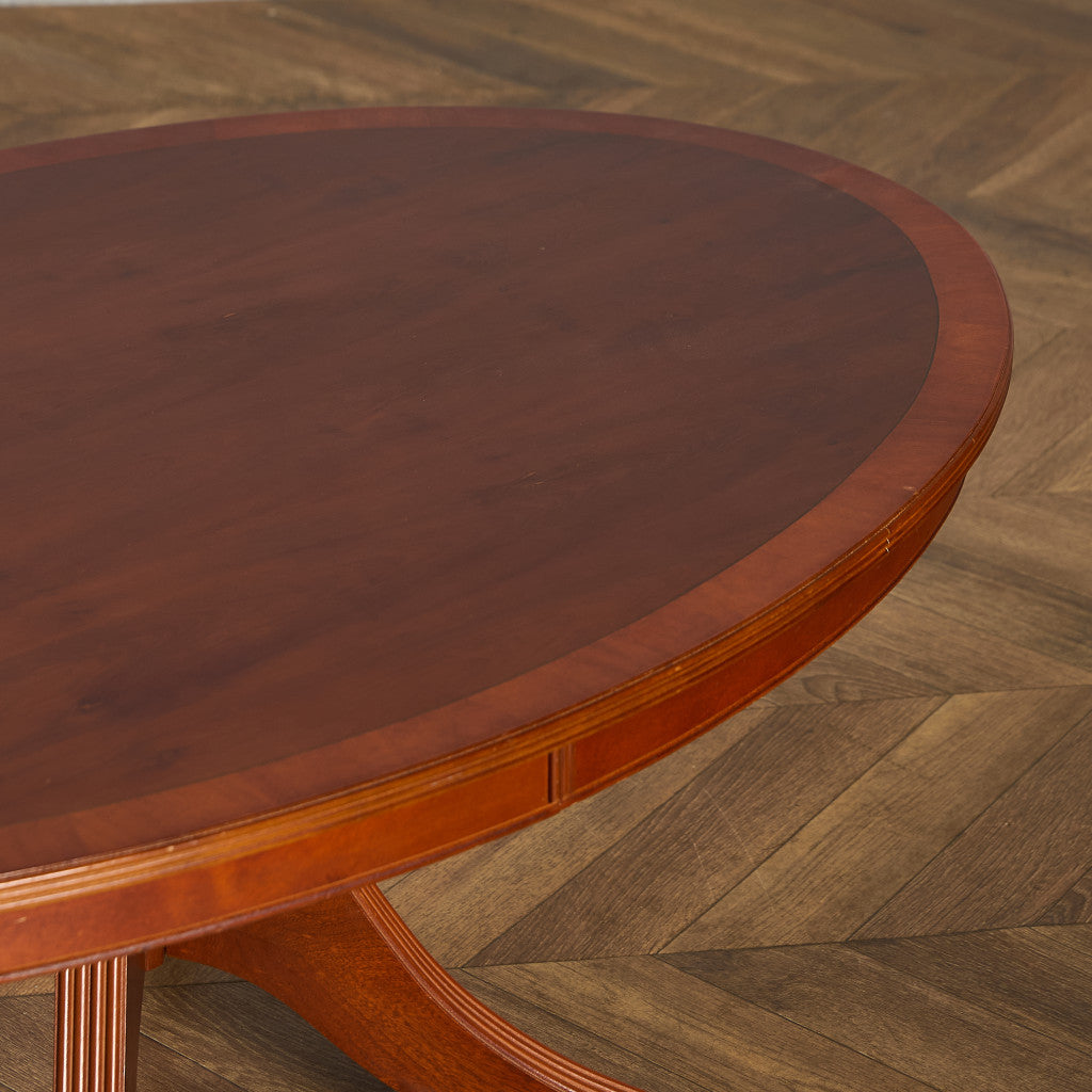 英国 クラシック イチイ材 オーバル センターテーブル