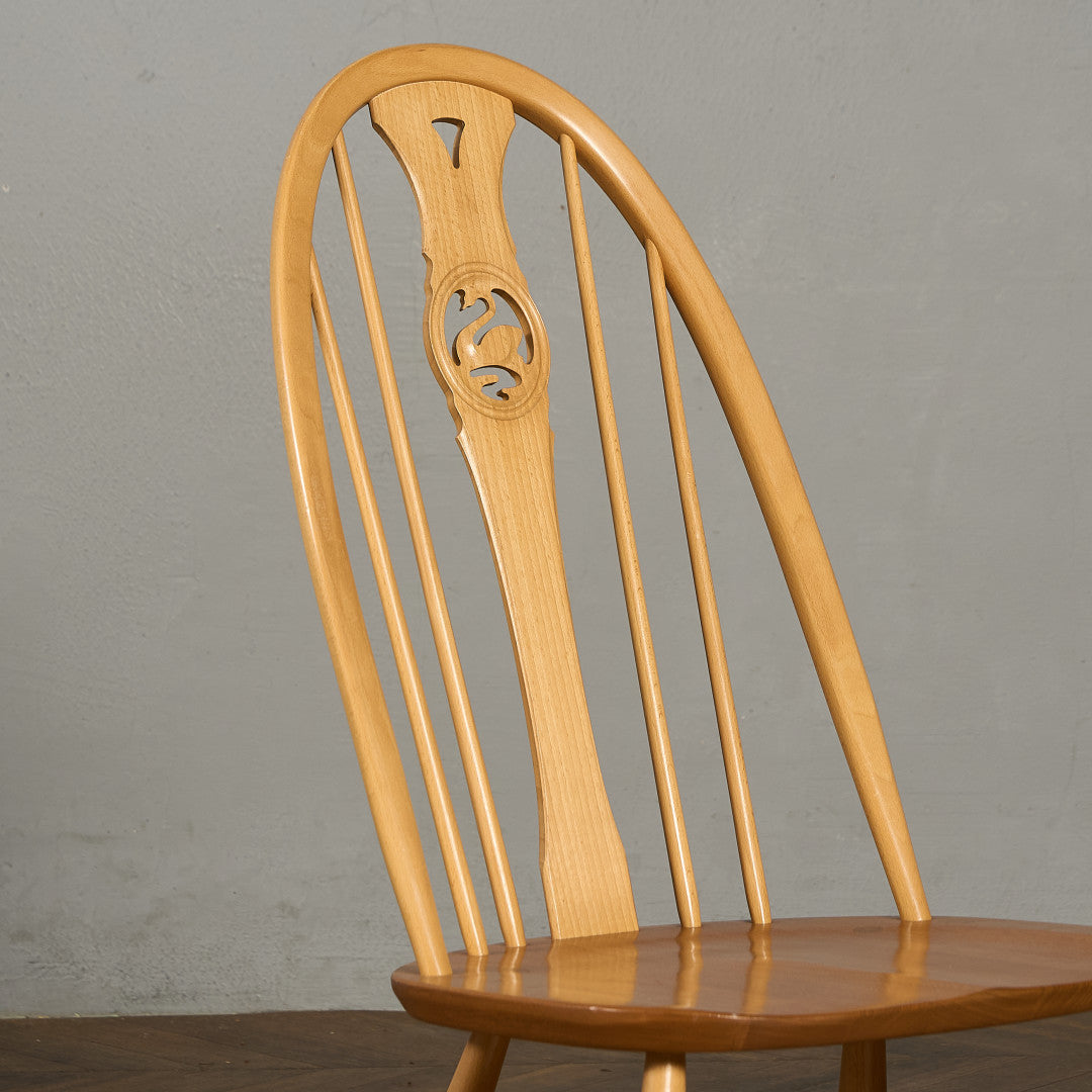 アーコール ERCOL スワンバックチェア ラウンドメタルラベル #97077