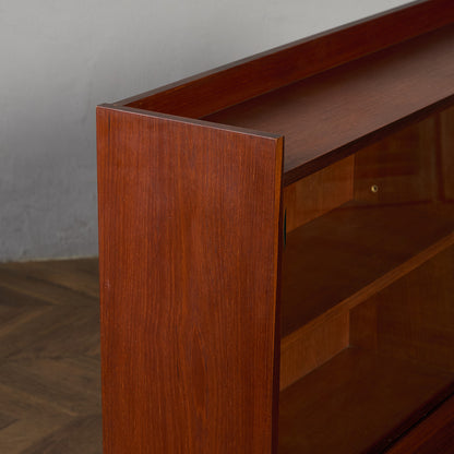 英国 ヴィンテージ ガラス キャビネット カスタム アイアン ヘアピンレッグ