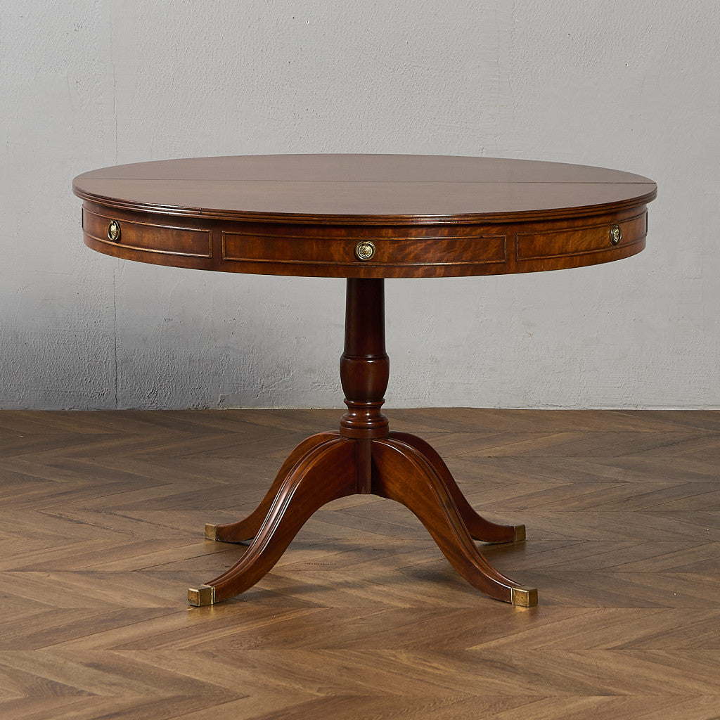 英国 クラシック エクステンション ラウンド ロング ダイニングテーブル