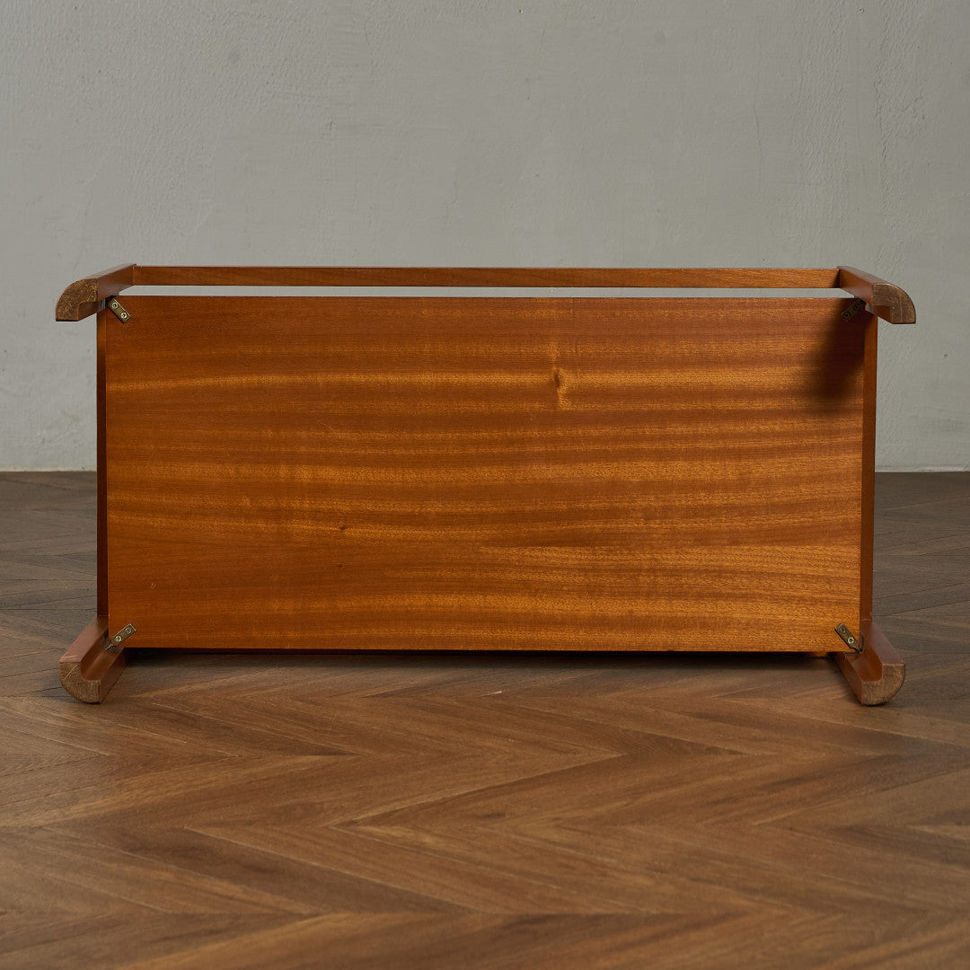 ヴィンテージ スモークガラストップ コーヒーテーブル