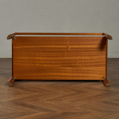 ヴィンテージ スモークガラストップ コーヒーテーブル