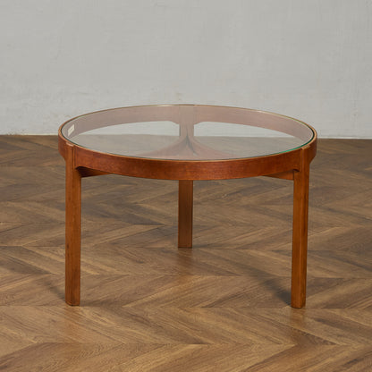 ヴィンテージ ガラストップ コーヒーテーブル