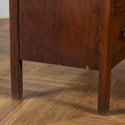 英国 クラシック オーク材 3段チェスト