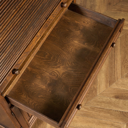 英国 クラシック ロールトップ ライティング ビューロー