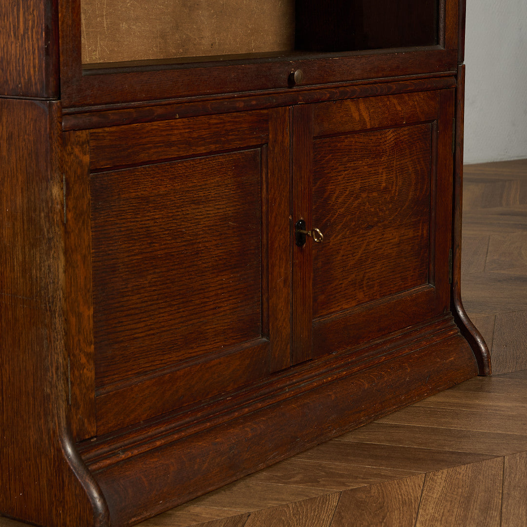 英国 アンティーク スタッキングブックケース 食器棚