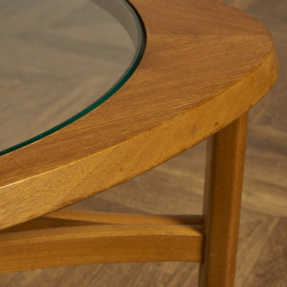 ヴィンテージ トライアングル ガラストップ テーブル