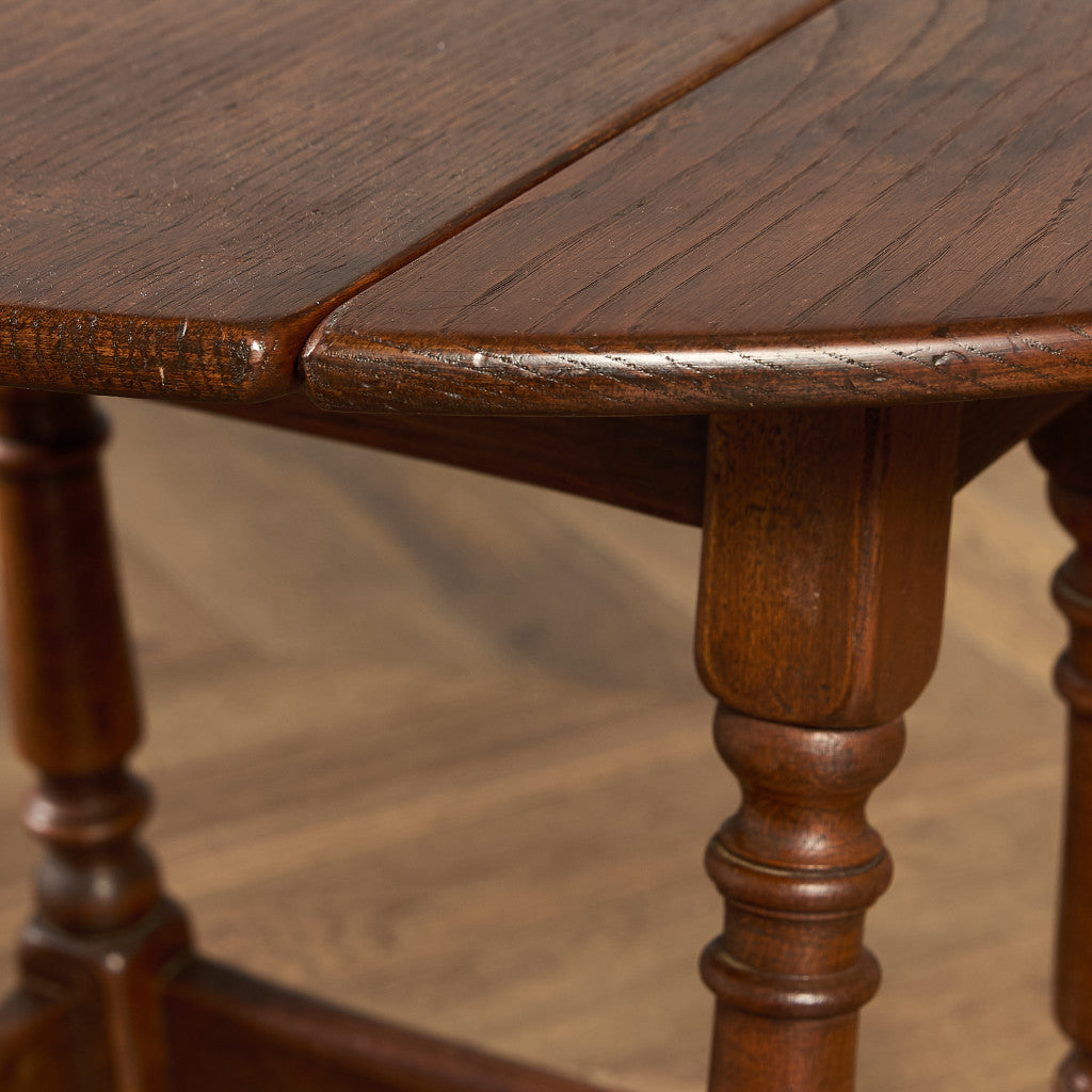 英国 クラシック ターントップ ドロップリーフ サイドテーブル