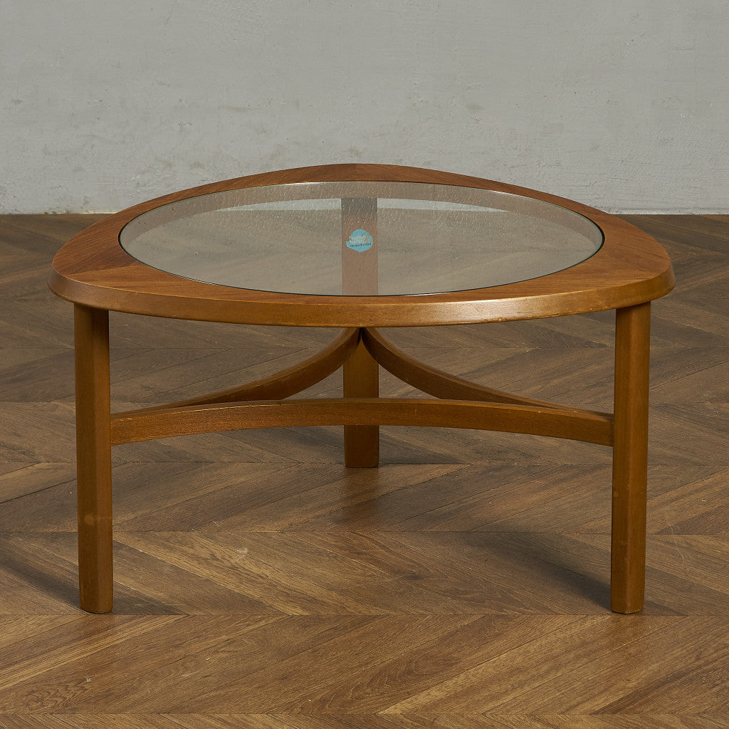 ヴィンテージ トライアングル ガラストップテーブル