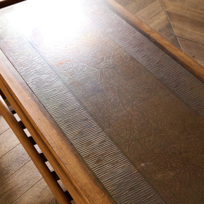 英国 ヴィンテージ 銅天板 センターテーブル #97172