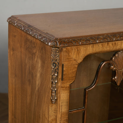 英国 クラシック ウォールナット ブックケース 食器棚