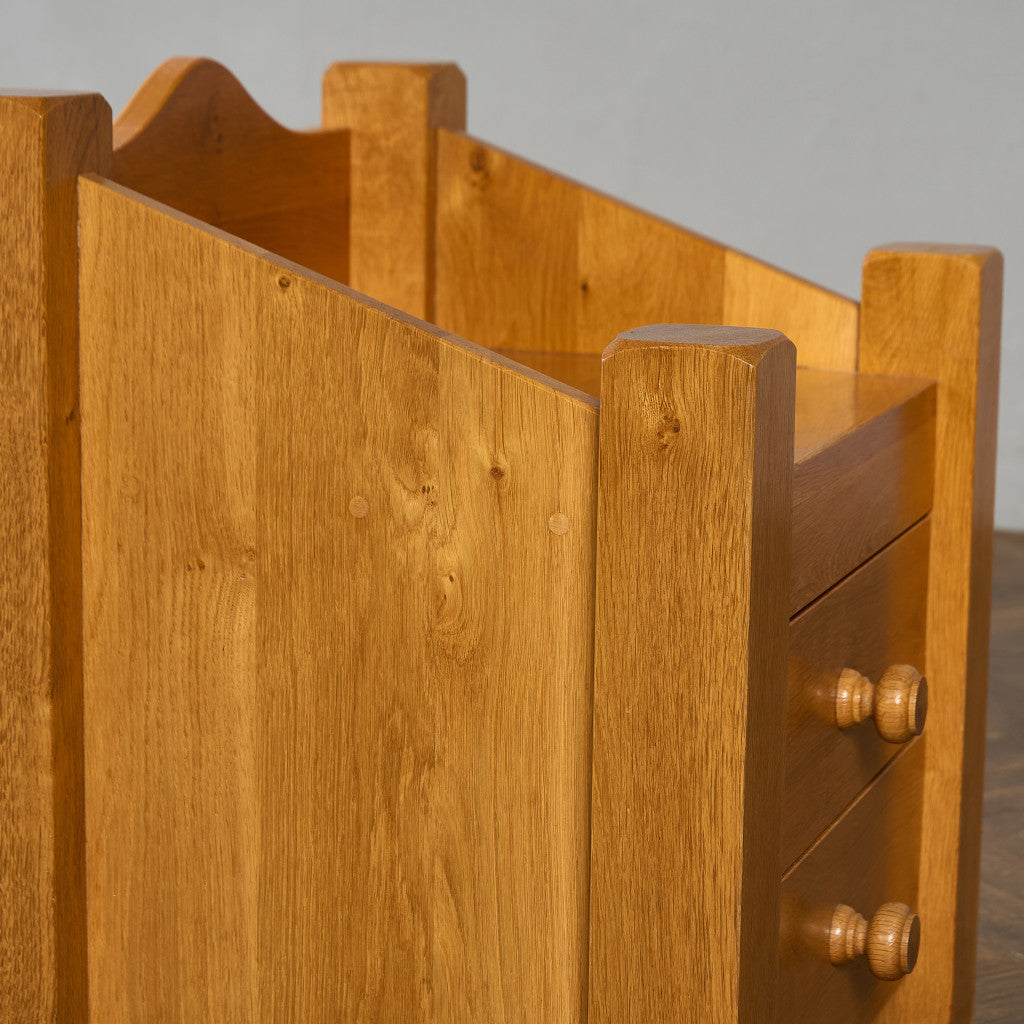 オランダ製 オーク 無垢材 サイドキャビネット