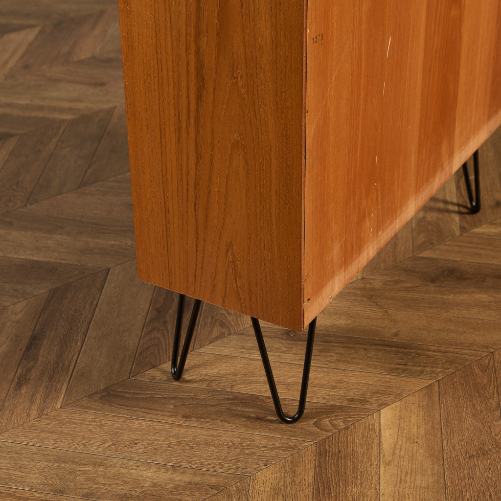 ヴィンテージ ブックシェルフ  カスタム アイアンヘアピンレッグ