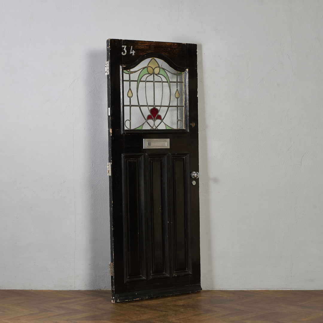 英国 アンティーク ペインテッド ステンドグラス ドア