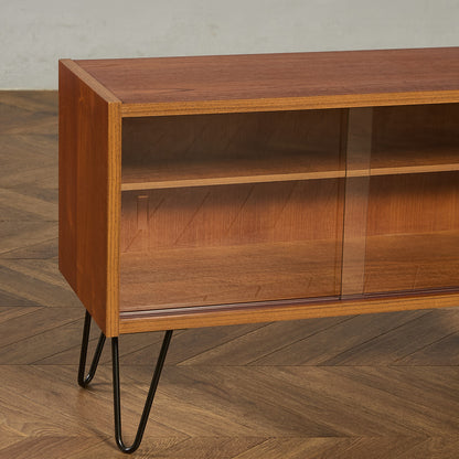 英国 ヴィンテージ ブックシェルフ カスタム アイアンヘアピンレッグ