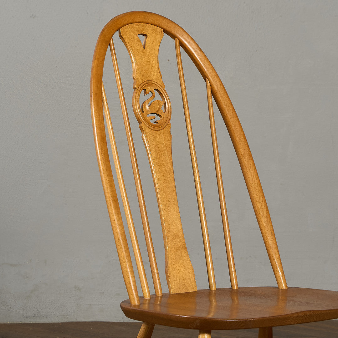 アーコール ERCOL スワンバックチェア ラウンドゴールドラベル #97078