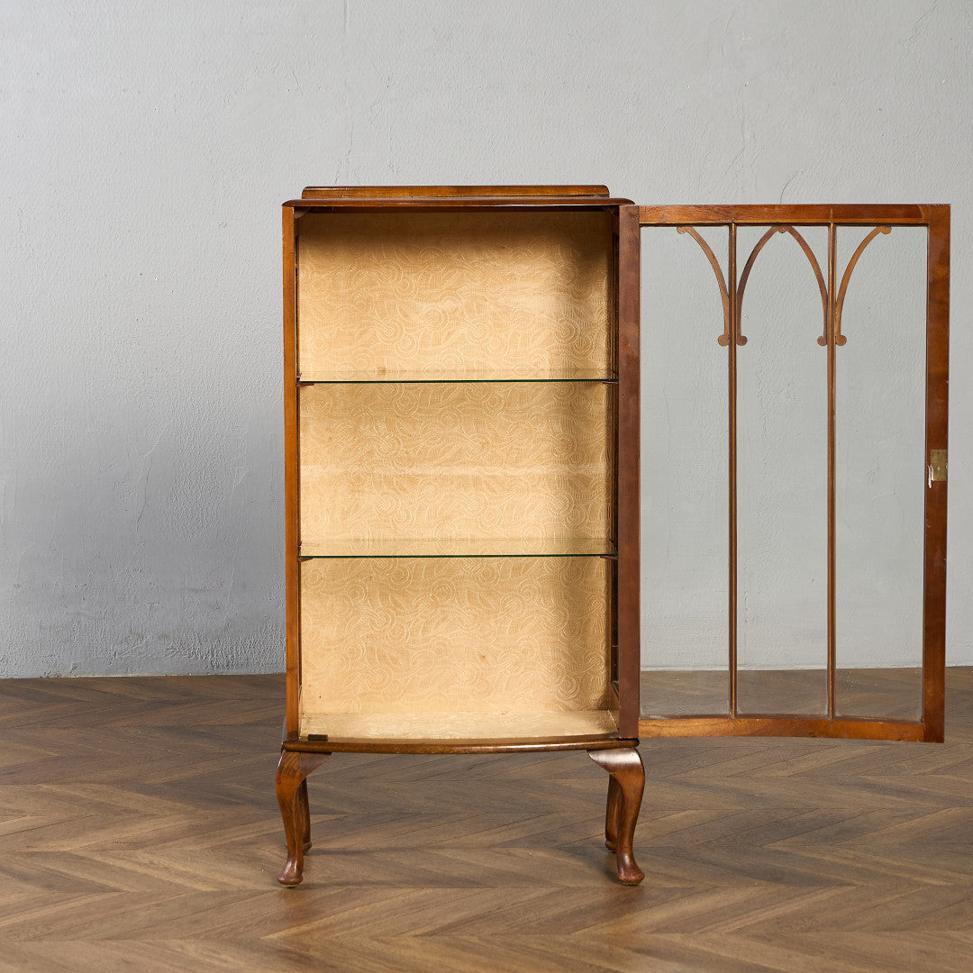 英国 クラシック ディスプレイ ガラス キャビネット