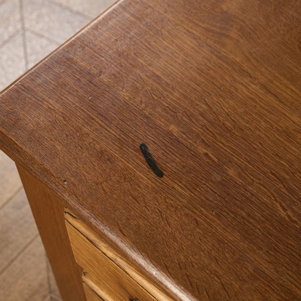 英国 クラシック オーク材 3段 チェスト