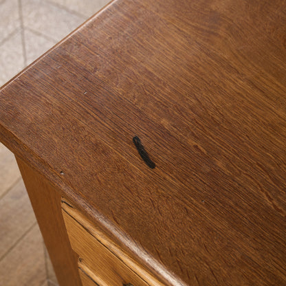 英国 クラシック オーク材 3段 チェスト