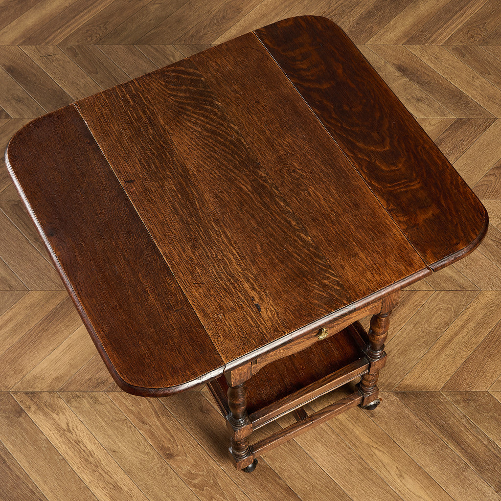 英国 クラシック ドロップリーフ サイドテーブル ティトロリー