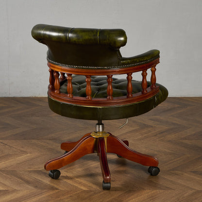 チェスターフィールド キャスターチェア オフィスチェア