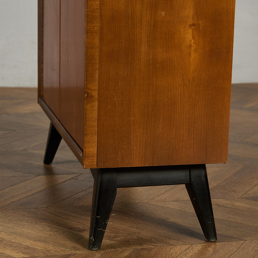 ヴィンテージ ガラス キャビネット ブックケース