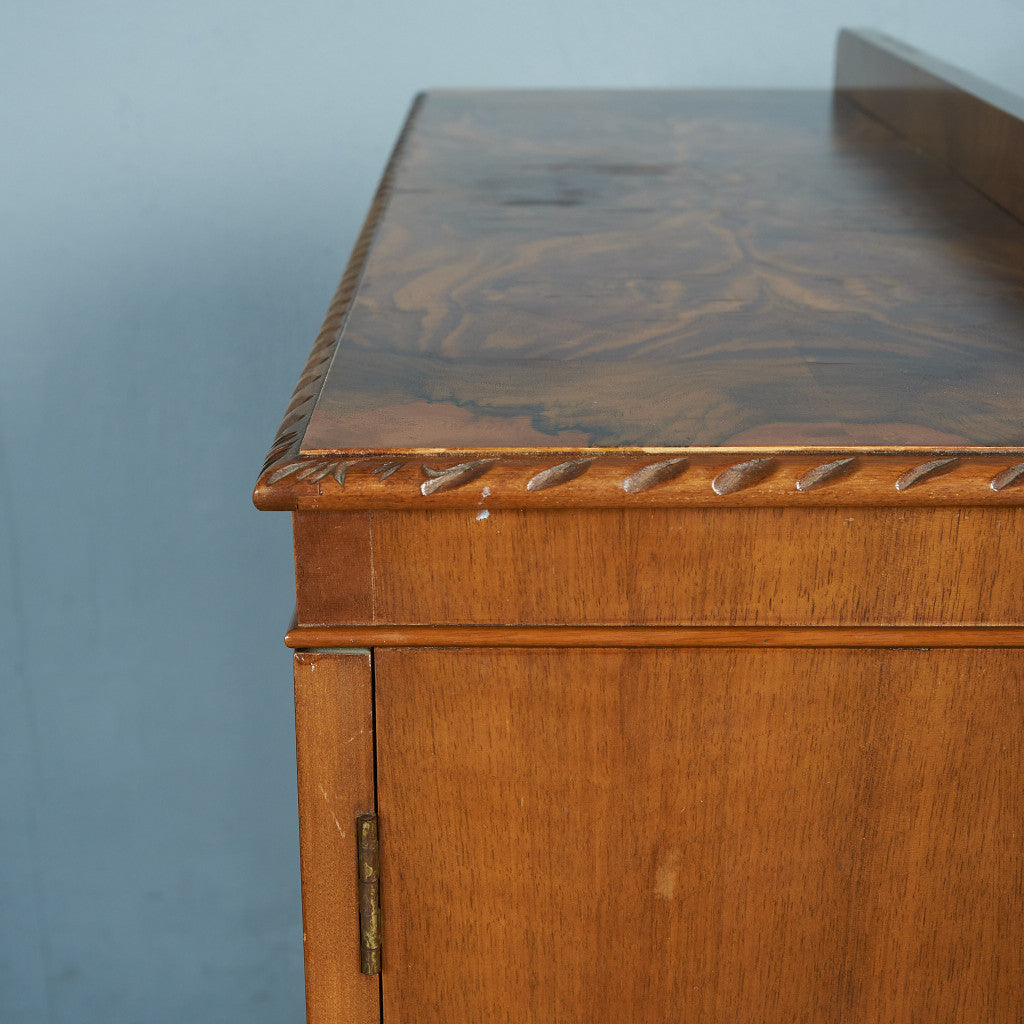 英国クラシック ウォールナット材 ブックケース / 食器棚