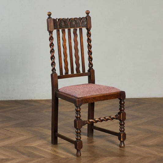 英国 クラシック ダイニングチェア 座面張替え済み