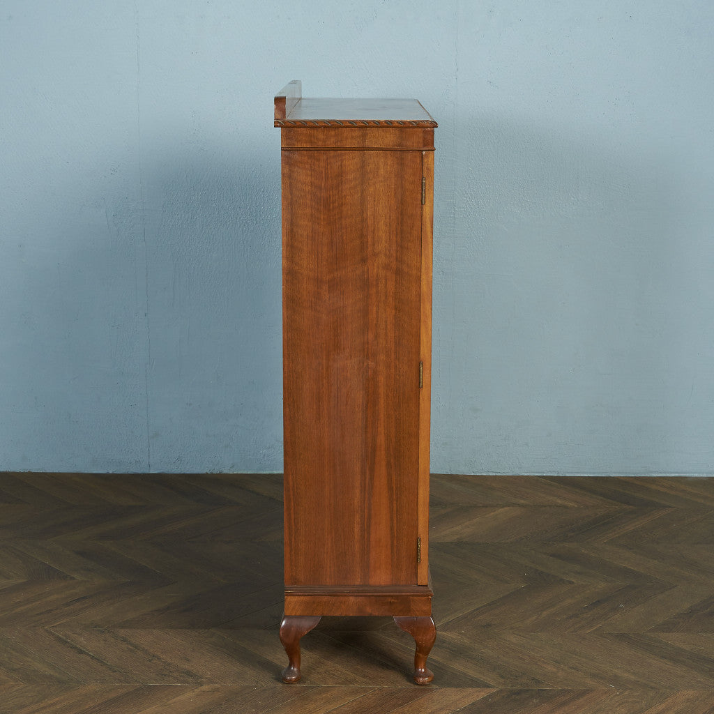 英国クラシック ウォールナット材 ブックケース / 食器棚