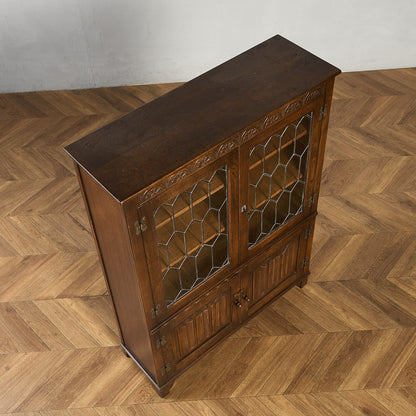 英国 クラシック オーク材 ブックケース