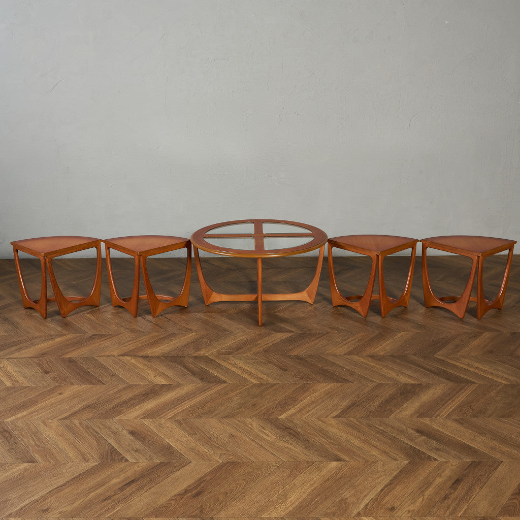 ヴィンテージ ガラストップ ネスト コーヒーテーブル