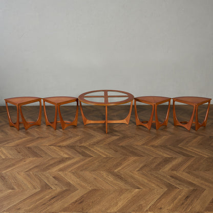 ヴィンテージ ガラストップ ネスト コーヒーテーブル