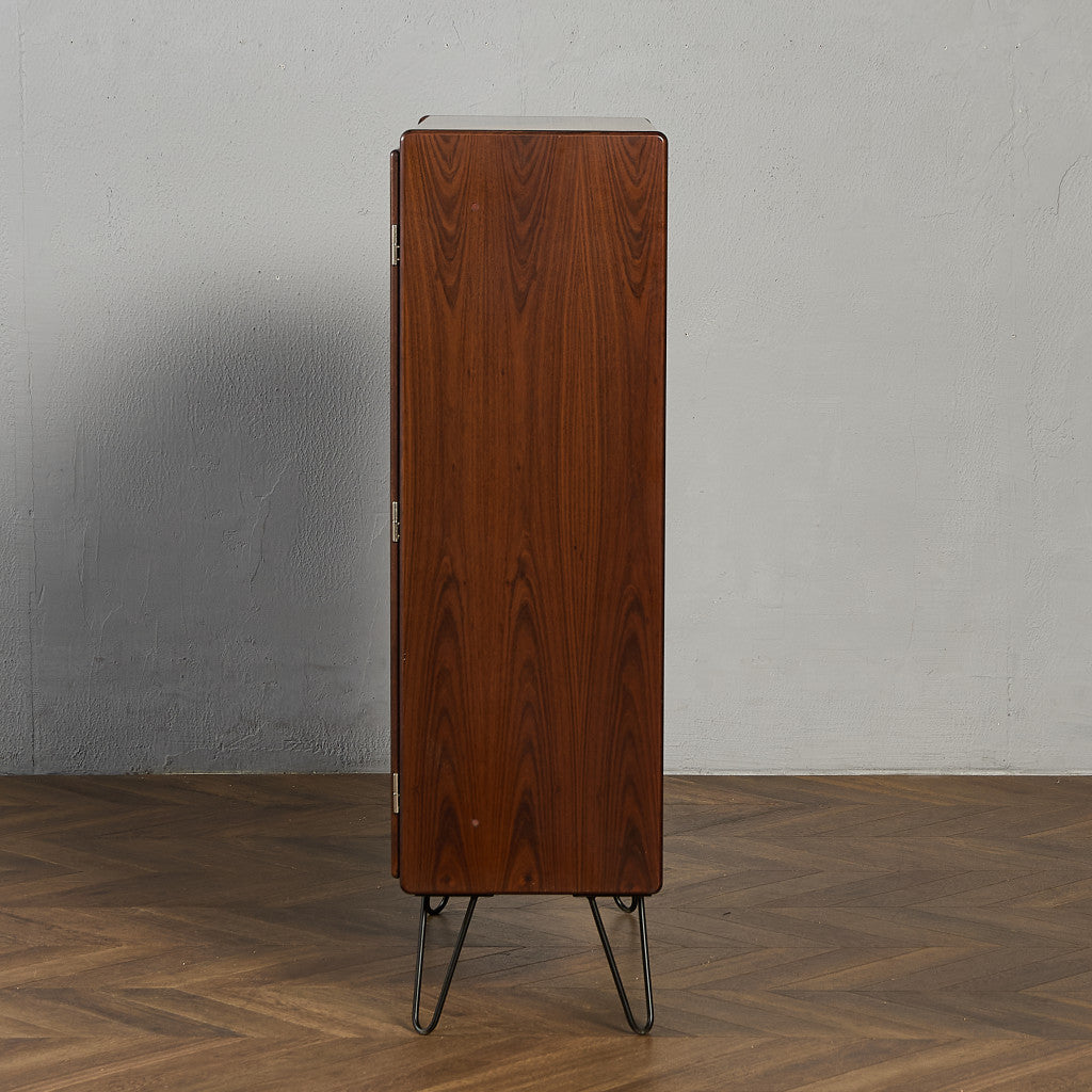 デンマーク ヴィンテージ ブックケース カスタム アイアンヘアピンレッグ