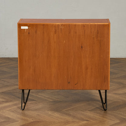 ヴィンテージ ガラスブックケース  カスタム アイアンヘアピンレッグ