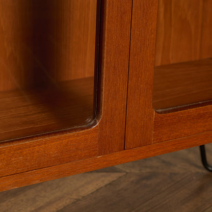 Fresco ガラス ブックケース カスタム アイアン ヘアピンレッグ