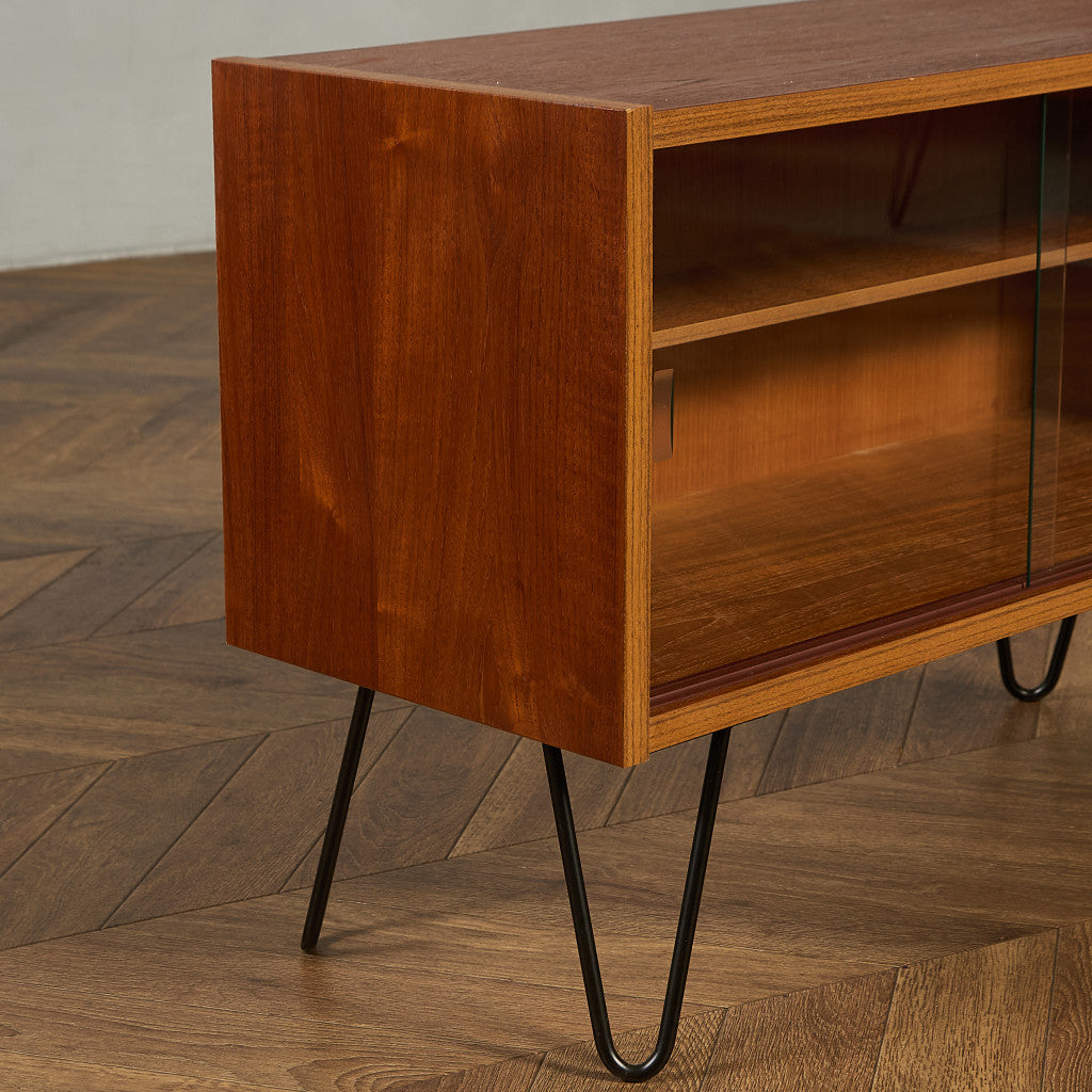 英国 ヴィンテージ ブックシェルフ カスタム アイアンヘアピンレッグ