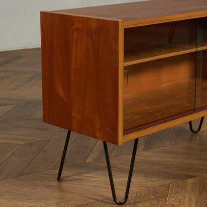 英国 ヴィンテージ ブックシェルフ カスタム アイアンヘアピンレッグ