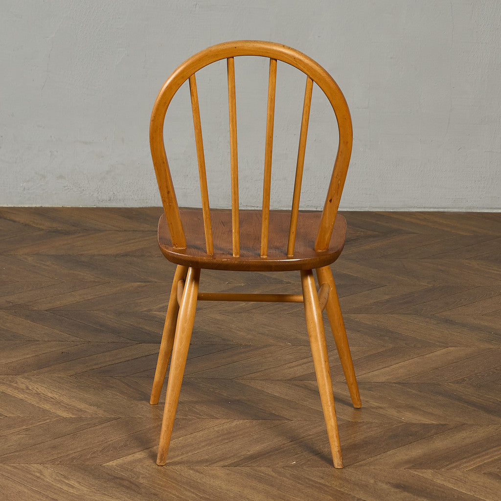 ヴィンテージ 4本 スポーク フープバックチェア ラウンドゴールドラベル