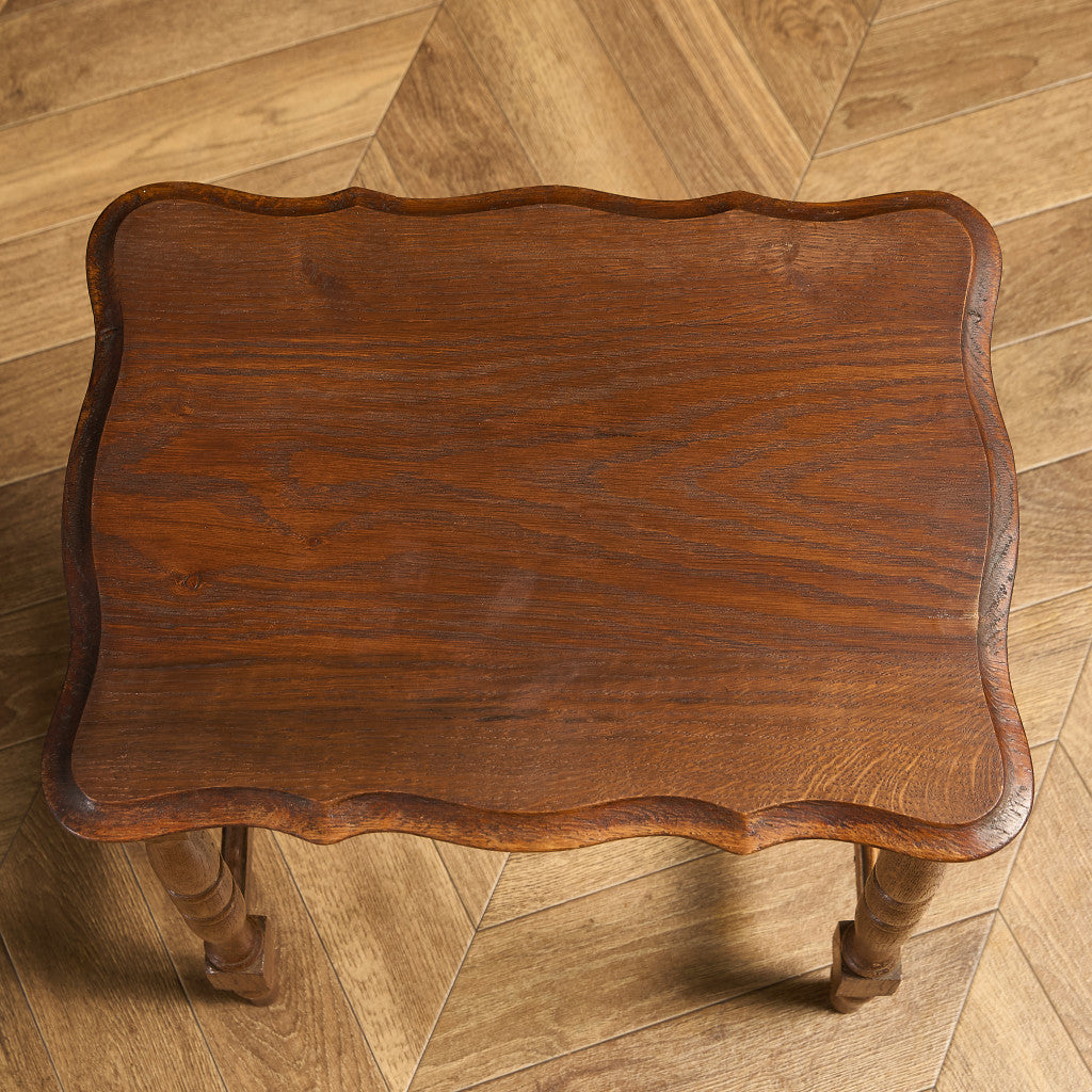 英国 クラシック オーク材 ネストテーブル サイドテーブル