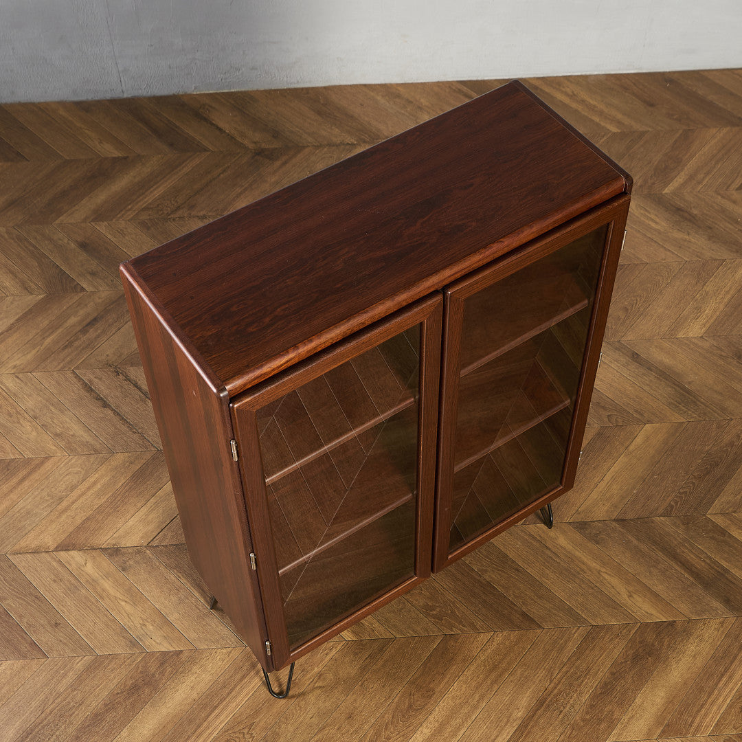 デンマーク ヴィンテージ ブックケース カスタム アイアンヘアピンレッグ