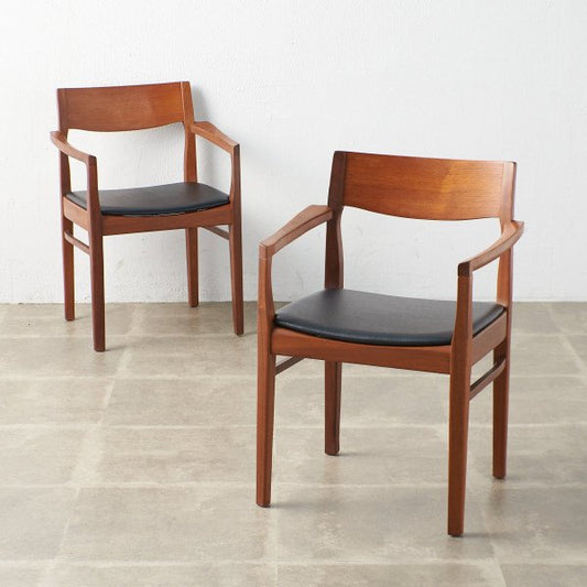 ダイニングチェア 2脚セット / 張替済