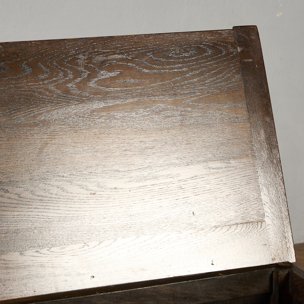 英国 クラシック オーク材 ブランケットボックス