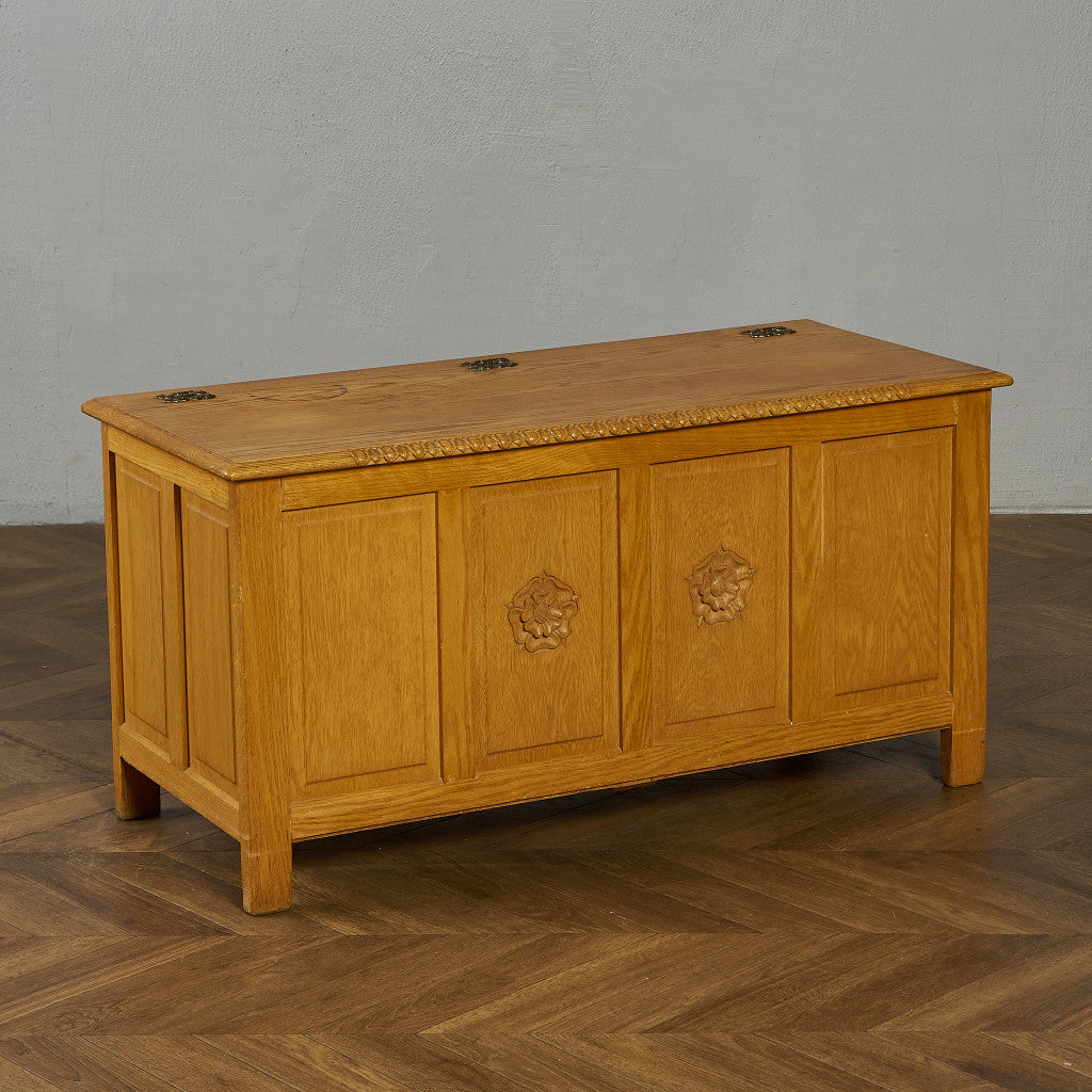 英国クラシック オーク材 ブランケットボックス