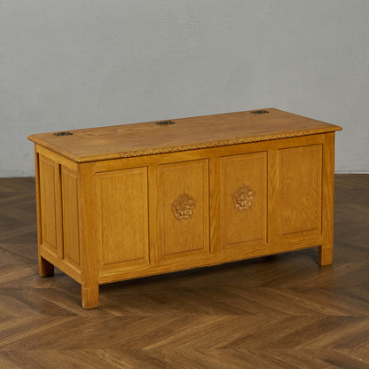 英国クラシック オーク材 ブランケットボックス