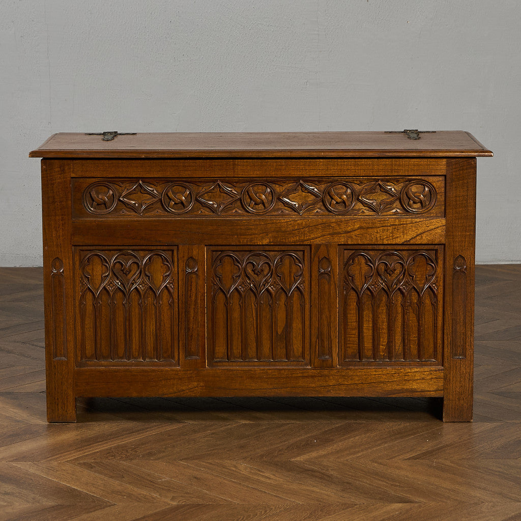 英国 クラシック オーク ブランケットボックス