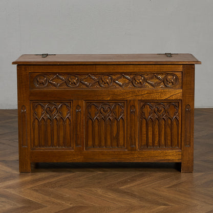 英国 クラシック オーク ブランケットボックス