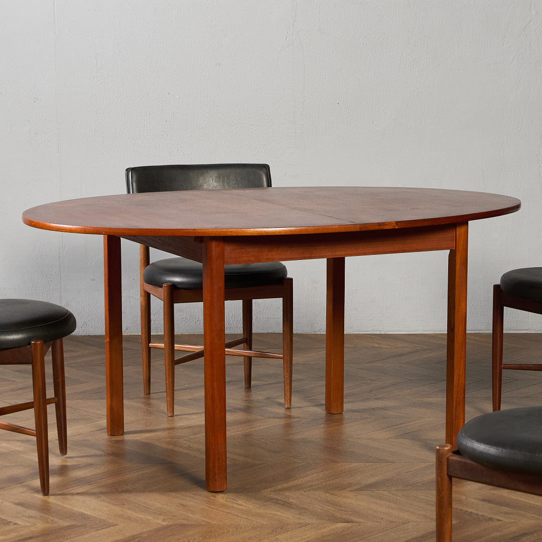 英国 ヴィンテージ オーバル ロング ダイニングテーブル #94160