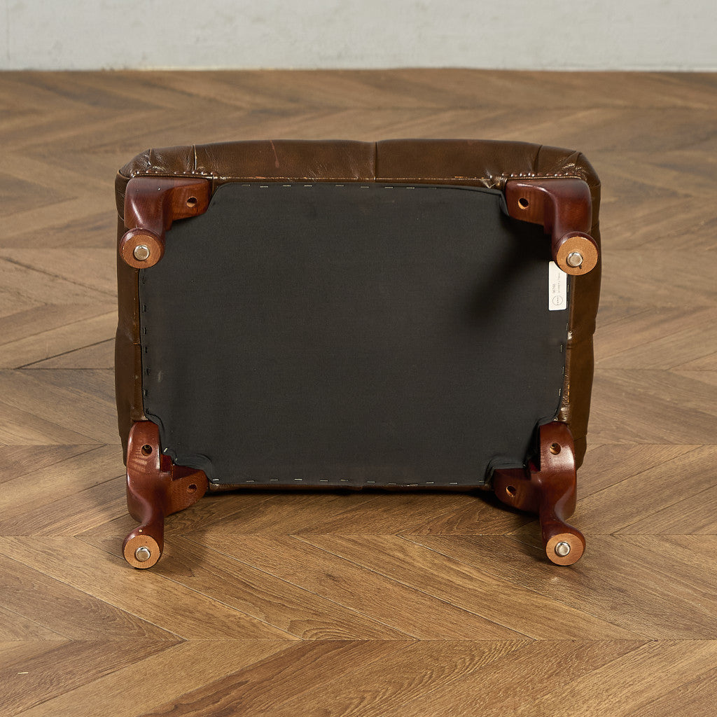 英国 クラシック チェスターフィールド スツール