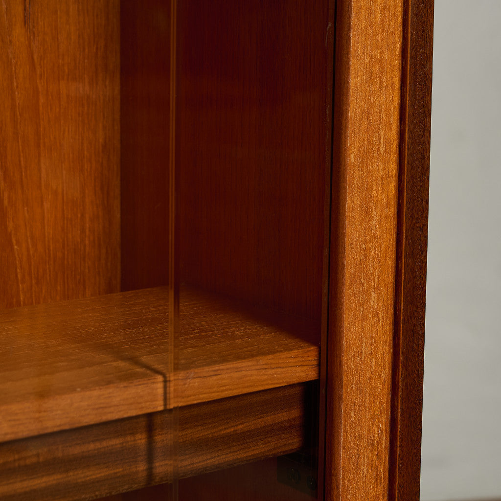 Fresco ガラス ブックケース カスタム アイアン ヘアピンレッグ